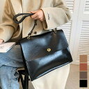 maison de LATIR シンプルなデザインで長く愛用できるショルダーバッグ 鞄 ゴールドボタン 肩掛け ハンドバッグ ベーシック スクエア 高級 高見え おしゃれ ファッションアイテム 雑貨 ヴィンテージ風 お出かけ キレイめ オフィス 通勤 バ