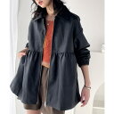 Classical Elf 体型カバーも叶う!フェミニンペプラム仕立てのフェイクレザージャケット アウター(コート・ジャケットなど)