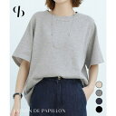 【マラソン期間中 5%OFFクーポン】SAISON DE PAPILLON ラグランスリーブクルーネックカットソー トップス