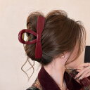 【5/16 1:59まで 5%OFFクーポン】JS FASHION ヘアクリップ 全4色 リボンモチーフ バンスクリップ シンプル ヘアアクセサリー 大きい 大...