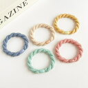 【7/11 1:59まで 5%OFFクーポン】JS FASHION シュシュ ヘアゴム 5色セット 5個SET 普段使い 無地 春カラー 淡色 春 夏 ヘアアク...