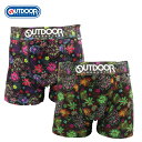 COMPLETE OUTDOOR メンズ ボクサーパンツ ネオンフラワー ピンク グリーン 下着 前閉じ インナー・下着