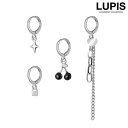 【10%OFFクーポン!11/27(木)1:59まで】LUPIS チェリー×メタルチェーンフープピアスセット アクセサリー