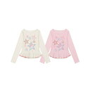 HOOK 【HOOK】for girls 星プリント裾フリルカットソー トップス