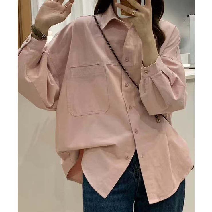 aimoha オーバーサイズポケットシャツ トップス