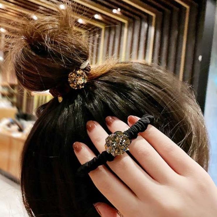【10％OFFクーポン！6/11(木)1:59まで】VICTORIA ヘアゴム ビジュー ヘアアクセサ...