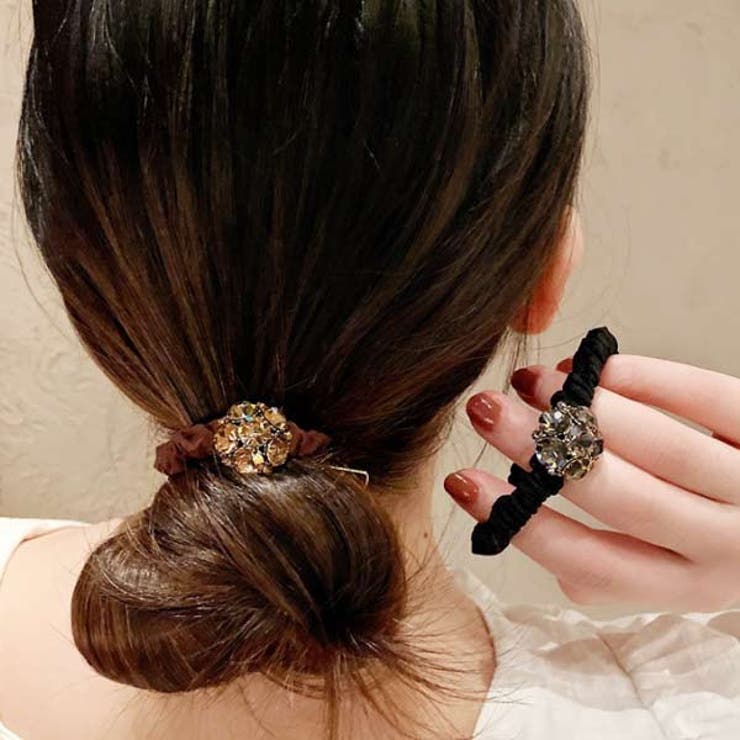 【10％OFFクーポン！6/11(木)1:59まで】VICTORIA ヘアゴム ビジュー ヘアアクセサ...