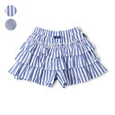 【8/11まで5%OFFクーポン】こどもの森e-shop ストライプ・無地3分丈フリルショートパンツ パンツ・ズボン