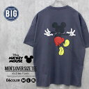 NEXT WALL MICKEYMOUSE オーバーTシャツ メンズ 半袖Tシャツ プリントTシャツ ミッキーマウス Disney ディズニー グッズ ビッグシルエット ビック BIG 大きめ ゆったり 夏物 夏服 MENS M L XL「M25-100