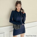 GRAXIA カーデ付きノースリーブポロニットセットアップ(キャバドレス・CABARETDRESS) ワンピース・ドレス