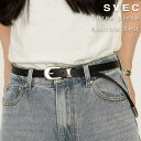 【5/16 1:59まで 5%OFFクーポン】SVEC ベルト レディース メンズ 細ベルト ナローベルト フリーサイズ 3ピース メタル バックル フェイクレ...