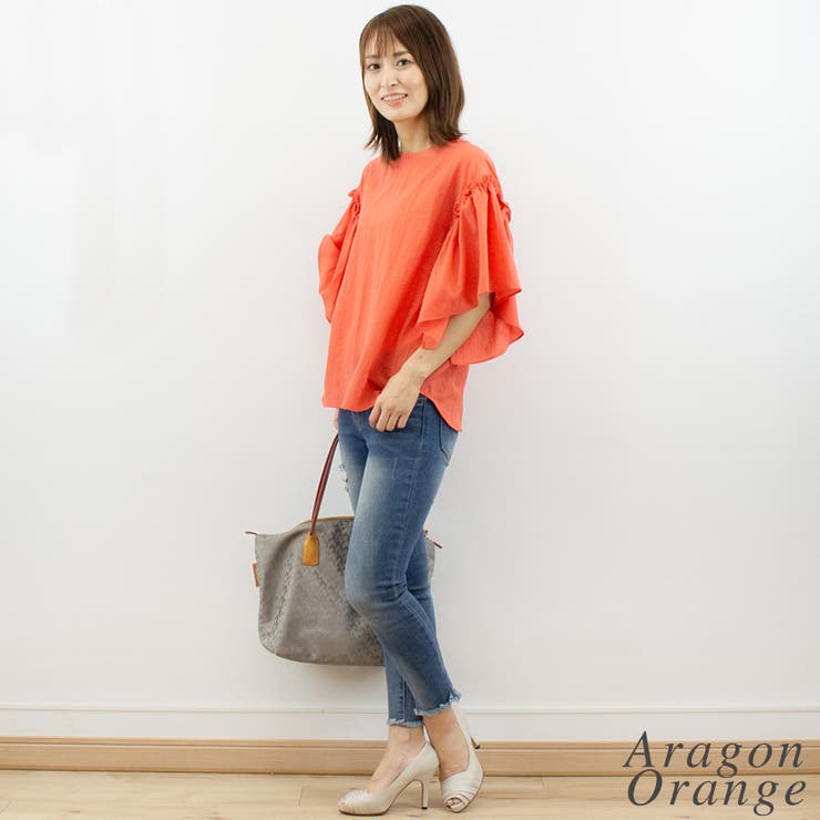 【10％OFFクーポン！10/27(火)9:59まで】A.NATALY フリルスリーブプルオーバー トップス shoplistselect-10035081 SHOPLIST サンプル画像3