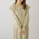 【5%OFFクーポン 9/11 1:59まで】レースレディース ボタニカル柄 ビッグカラー キャンディ袖 マキシ ワンピース 女性 レディース スカート オールインワン ドレス ワンピ 春 夏 秋 長袖 フリル リボン 花柄 フラワー ギャザー ロング