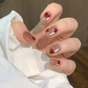 レースレディース ラブリー ハート スクエア ネイルチップ セット 女性 レディース 爪 アート ジェル トップコート 春 マット ラメ ワンカラー 単色 デー...