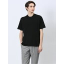 TAKA-Q MEN ウォッシャブル 綿混ニット クルーTシャツ トップス