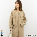 【20%OFFクーポン 9/4 23:59まで】A.NATALY シャーリングヘムブルゾン アウター(コート・ジャケットなど)