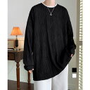AsaAura クルーネック トップス 長袖 Tシャツ トップス
