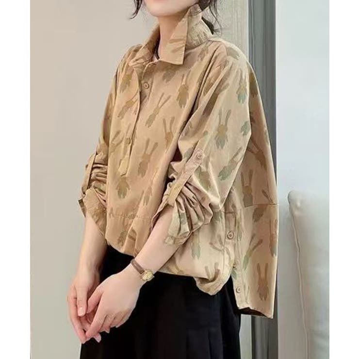 aimoha プリント柄オーバーシャツ トップス