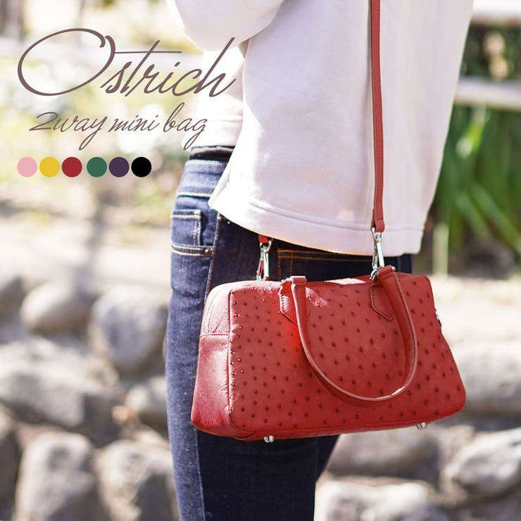 【10％OFFクーポン！1/29(木)1:59まで】sankyo shokai オーストリッチ ショルダーバッグ レディース 斜めがけ 大人 2WAY ミニバッグ ハンドバッグ 鞄 本革 レザー バック ショルダー バッグ ハンド 斜め掛けバッグ 手持ち