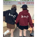 aimoha 「ABC」ロゴプリントフーディー トップス