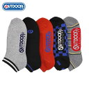 COMPLETE OUTDOOR5足組 スニーカーソックス 靴下 5P アウトドア メンズ SN size:25-27 90E-743 インナー・下着