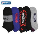 COMPLETE OUTDOOR5足組 スニーカーソックス 靴下 5P アウトドア メンズ SN size:25-27 90I-781 インナー・下着