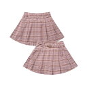 HOOK 【HOOK】for girls チェック柄ボックスプリーツミニスカート スカート