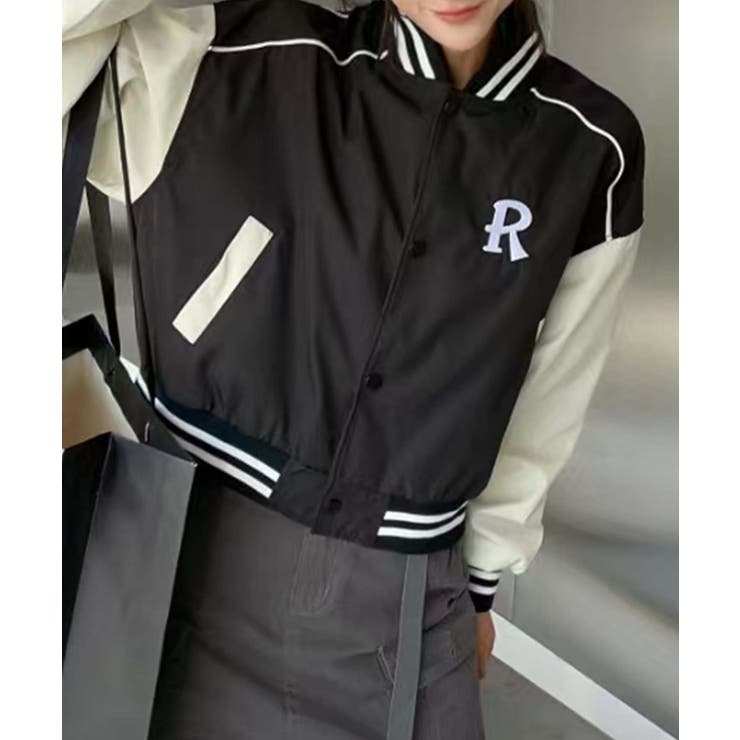 aimoha レタリング刺繍ブルゾン アウター(コート・ジャケットなど)