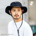 Rocky Monroe NEWHATTAN サファリハット あご紐付き ニューハッタン アドベンチャーハット メンズ レディース 帽子 ブーニーハット 無地 通気性 空気穴 日除け 熱中症対策 アウトドア キャンプ 登山 ガーデニング フェス カジ