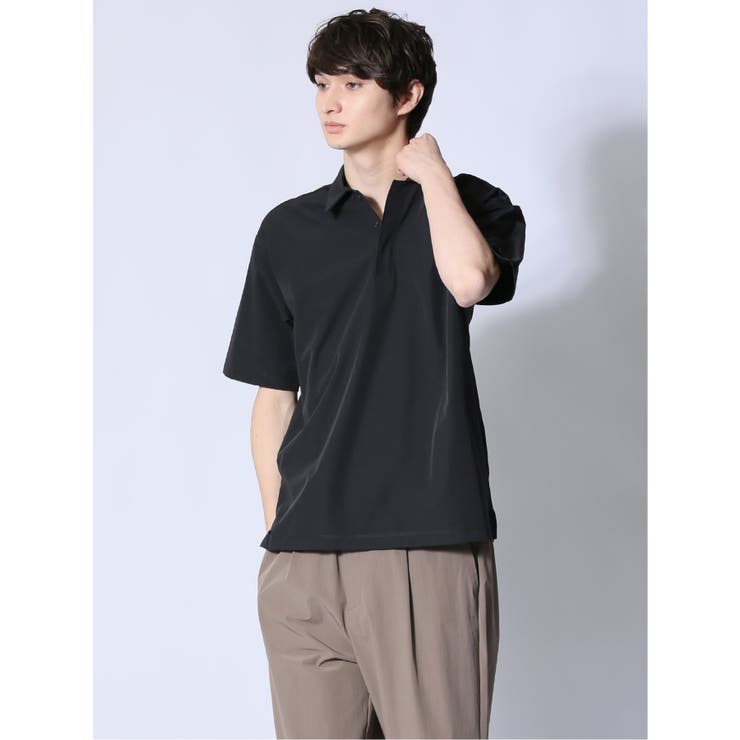 【10%OFFクーポン!11/27(木)1:59まで】TAKA-Q MEN circle motion NPU ポロシャツ(セットアップ可能) トップス