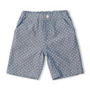 【8/11まで5%OFFクーポン】こどもの森e-shop 水玉柄ダンガリー5分丈ハーフパンツ パンツ・ズボン