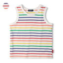 こどもの森e-shop 子供服 moujonjon (ムージョンジョン) カラフルボーダータンクトップ 80cm 90cm 100cm 110cm 120cm 130cm 140cm M34900 トップス