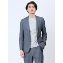 【10%OFFクーポン!11/27(木)1:59まで】TAKA-Q MEN TechDenim スリムフィット 2ボタンジャケット ストライプ青(セットアップ可...