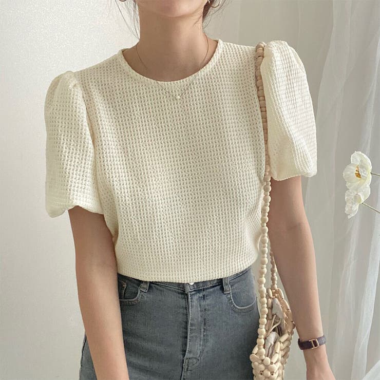 【10％OFFクーポン！7/26(日)1:59まで】Doux Belle パワーショルダートップス トップス