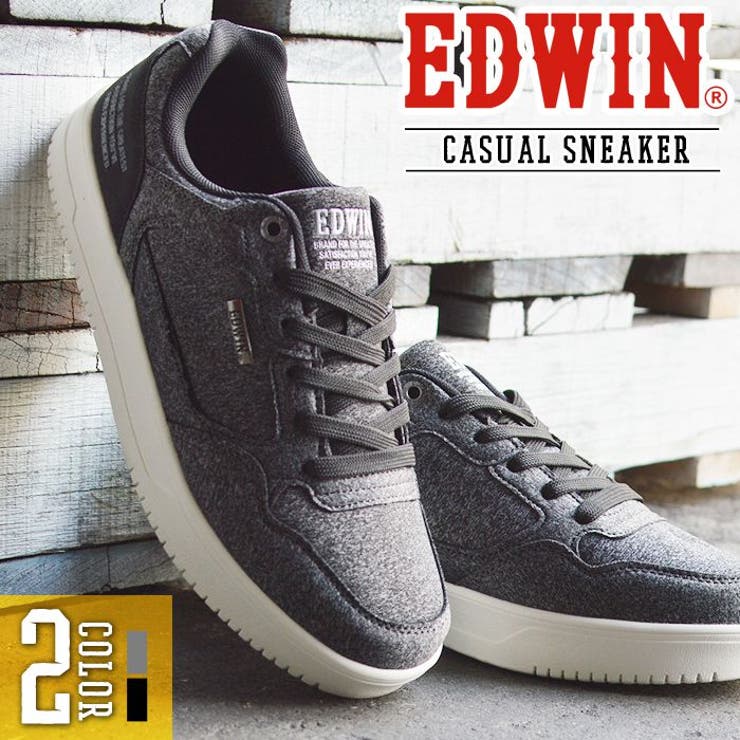 【10％OFFクーポン！1/16(金)1:59まで】ShoeSquare EDWIN エドウィン スニーカー メンズ 軽量 カジュアルシューズ 防滑 カジュアルスニーカー コンフォートシューズ ウォーキング 男性 紳士靴 靴 メンズシューズ シューズ・靴