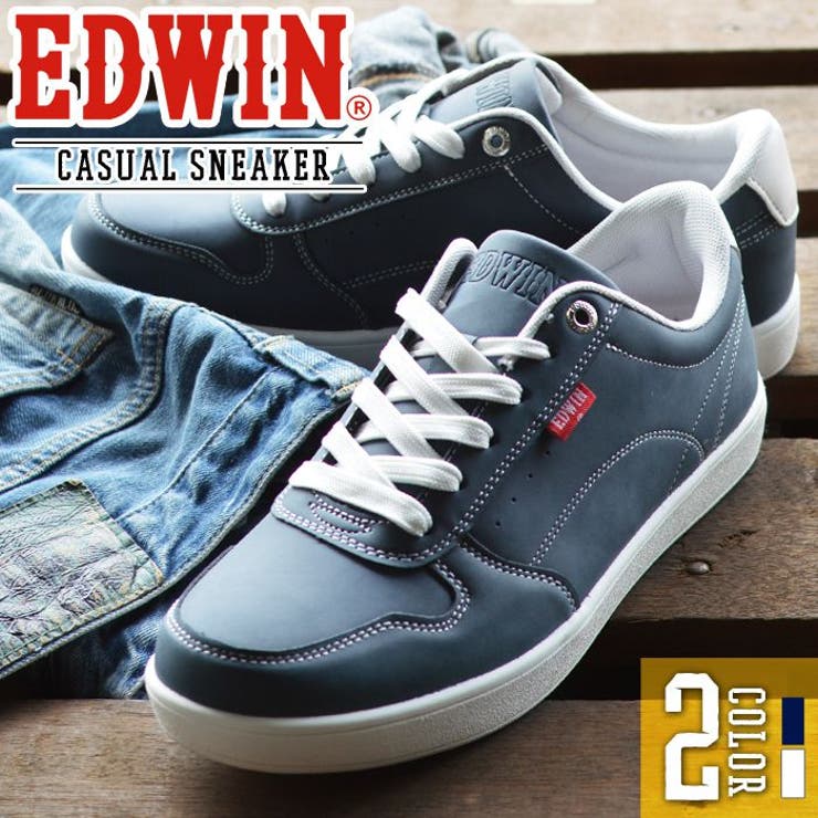 【10％OFFクーポン！1/29(木)1:59まで】ShoeSquare EDWIN エドウィン スニーカー メンズ 軽量 カジュアルシューズ 屈曲 防滑 カジュアルスニーカー コンフォートシューズ男性 靴 紳士靴 メンズシューズ シューズ・靴