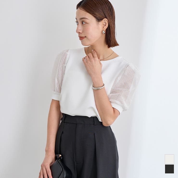 【マラソン期間中 5%OFFクーポン】titivate パフスリーブドッキングプルオーバー【UR’S ユアーズ】 トップスのサムネイル