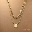 CREAM-DOT ステンレス製 ネックレス 2点セット 金属アレルギー 316L つけっぱなし サージカルステンレス レディース スネークチェーン オーバルチ...