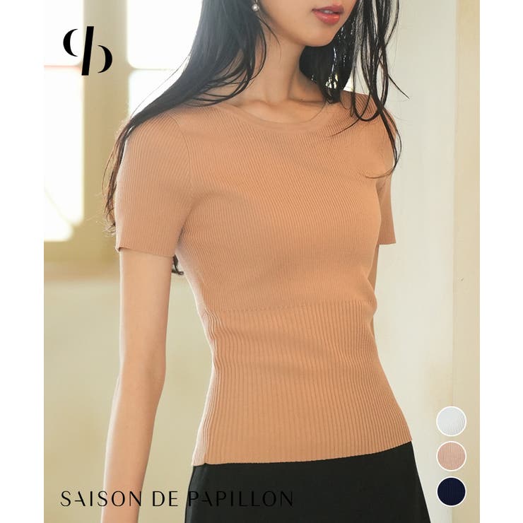 SAISON DE PAPILLON ���롼�ͥå�Ⱦµ���ޡ��˥å� �ȥåץ�