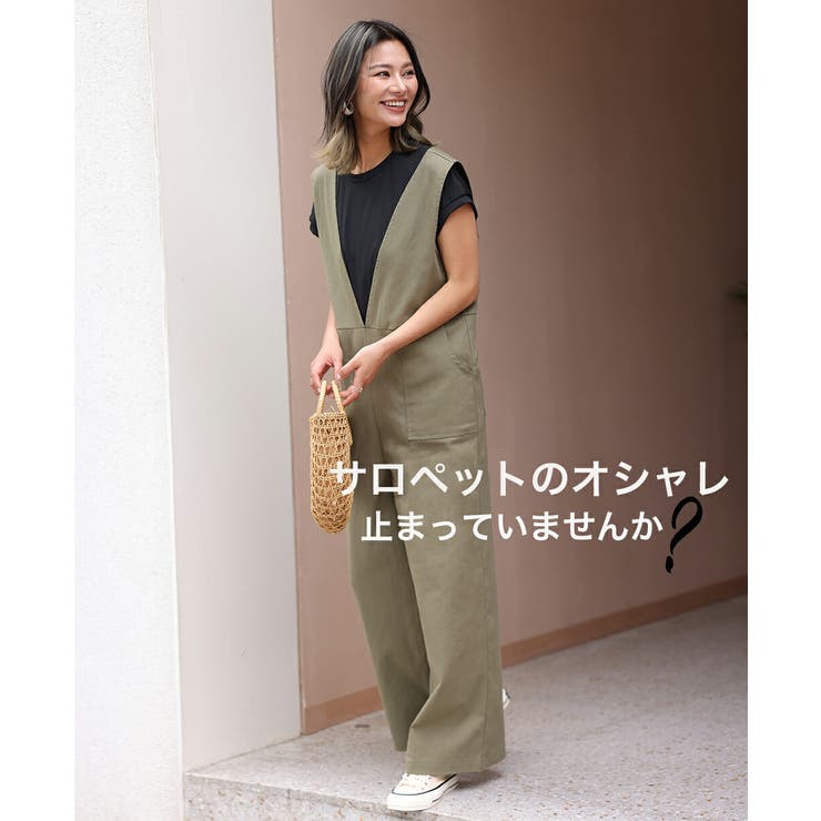 【10％OFFクーポン！5/16(土)1:59まで】HENANA サロペット レディース オールイン...