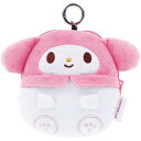 Skater リール付き ぬいぐるみ ポーチ 小物入れ キャラクター かわいい 小物 収納 スケーター skater ZRNP1 マイメロディ マイメロ サンリオ 女の子 女子【ふかふか クッション仕様 ファスナー開閉式】 バッグ・鞄