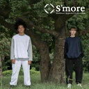 aimoha men 【smore】S'more / Logo Crew Sweat スウェット トレーナー 長袖 レディース メンズ ユニセックス 長袖スウェット ロング袖 ビッグ オーバーサイズ アウトドア ウェア 綿85% 綿 コットン 通気性 伸