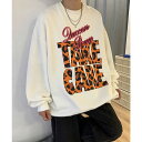 HOOK 【HOOK】アメカジアンティーク風イラストプリントビッグシルエットスウェット メンズ カップル ペアルック お揃い 服 冬 秋 ビッグシルエット メンズ レディース オーバーサイズ ユニセックス 韓国ファッション オルチャン レトロ バンダナ柄