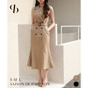 SAISON DE PAPILLON ノースリーブマーメイドトレンチ風ワンピース ワンピース・ドレス