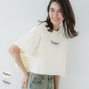 【5%OFFクーポン 9/11 1:59まで】coca ミニ裏毛ロゴクロップドトップス トップス