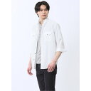 【マラソン期間中 5%OFFクーポン】TAKA-Q MEN ストレッチ 楊柳 スタンドカラー7分袖シャツ トップス