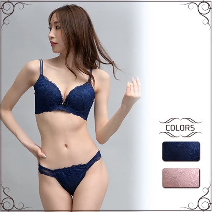 GRAXIA ストリング使いが特徴的なブラ・ショーツセット(ブラセット) インナー・下着