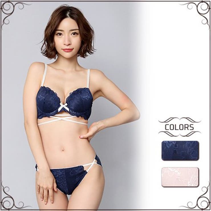 GRAXIA ストラップとパイピングの配色がオトナ可愛いブラ・ショーツセット(ブラセット) インナー・下着