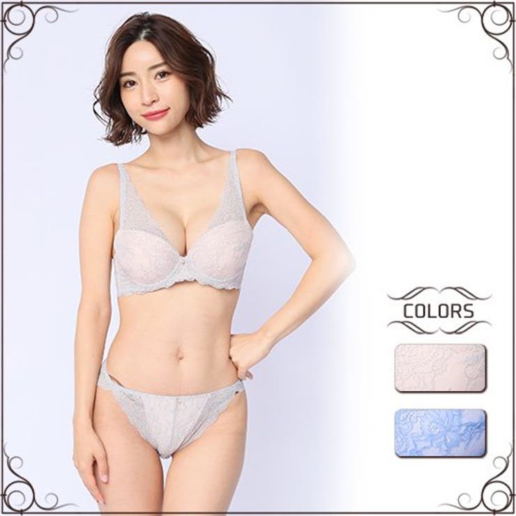 GRAXIA 女性らしさが溢れるレース使いで上品なブラ・ショーツセット(ブラセット) インナー・下着