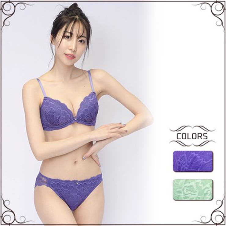 GRAXIA シックなカラーリングでシアー感が繊細なブラ・ショーツセット(ブラセット) インナー・下着